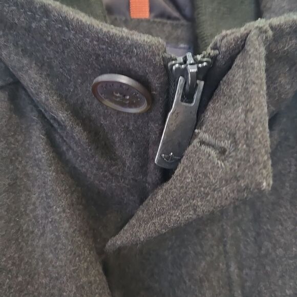 Dockers Wool Military Style Jacket Men's Medium Olive Green Winter Chore Utility - Picture 7 of 16